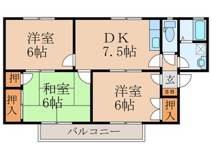 メゾンヴェルジェＡ棟の物件間取画像